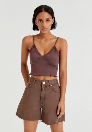 Top - mottled dark brown