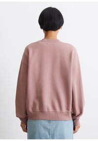 Marc O'Polo LOGO EMBROIDERY AT FRONT - Mikina - dark mauve