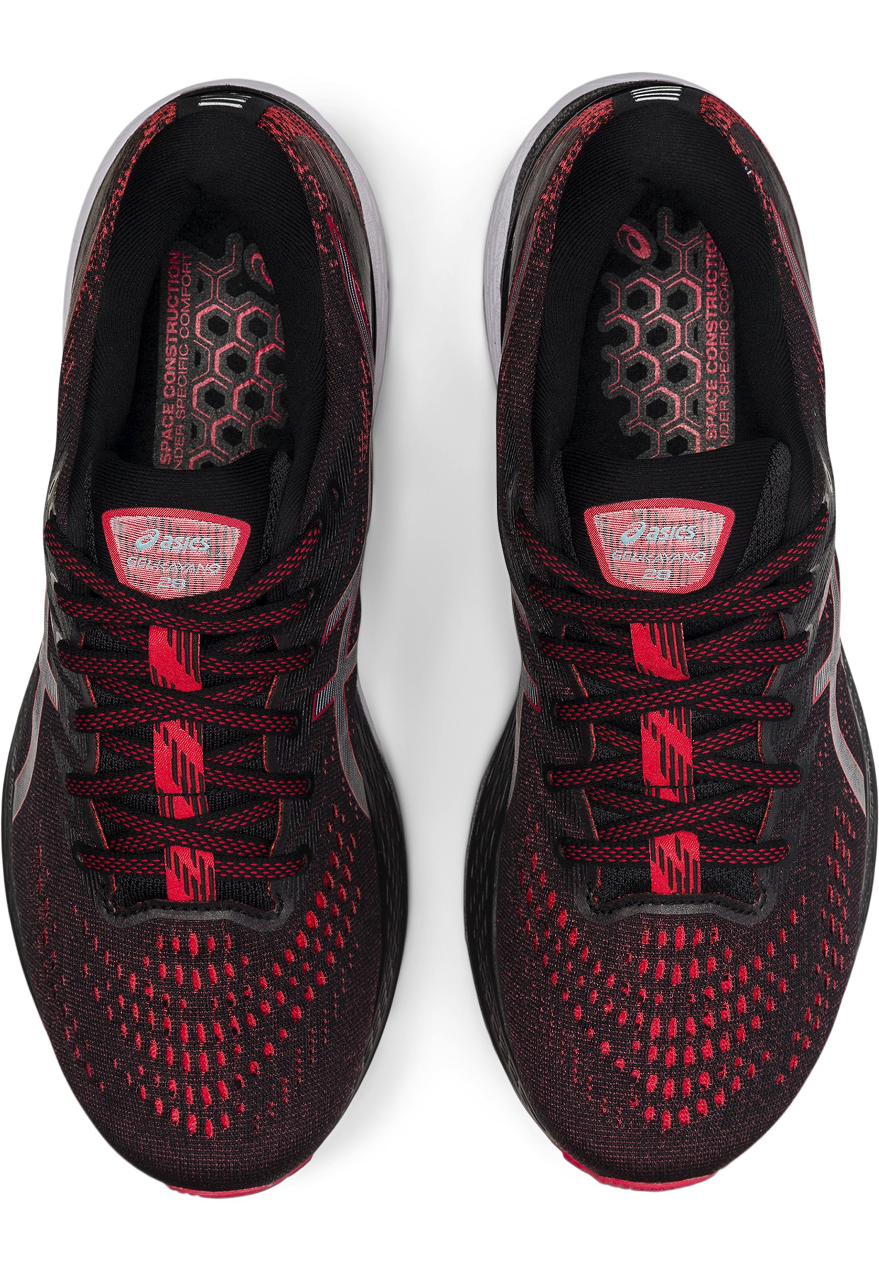 ASICS GEL KAYANO 28 - Stabiliteit hardloopschoenen - black/electric  red/Zwart - Zalando.nl
