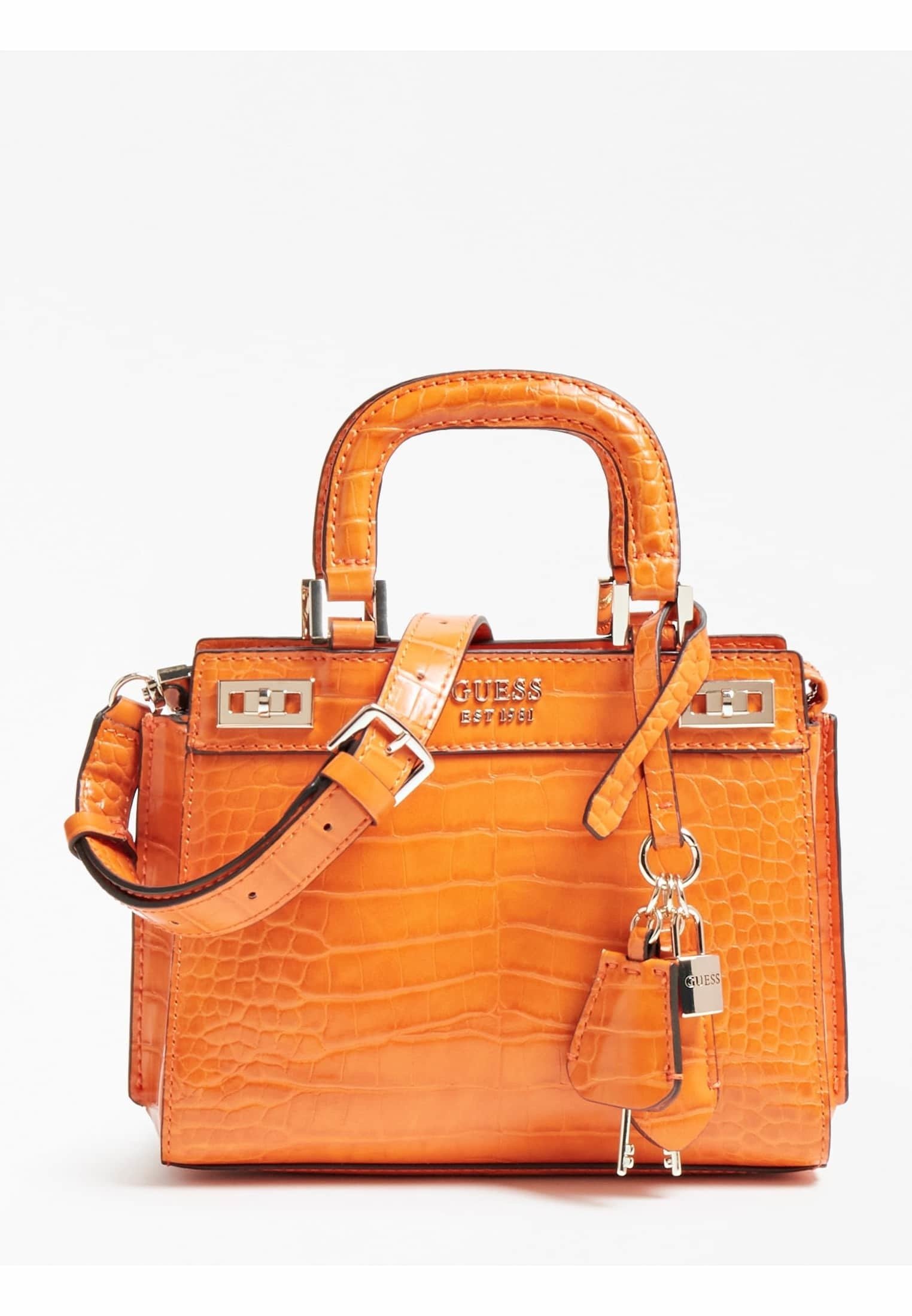 Guess Mini Sac A Main Katey Umhangetasche Orange Zalando De