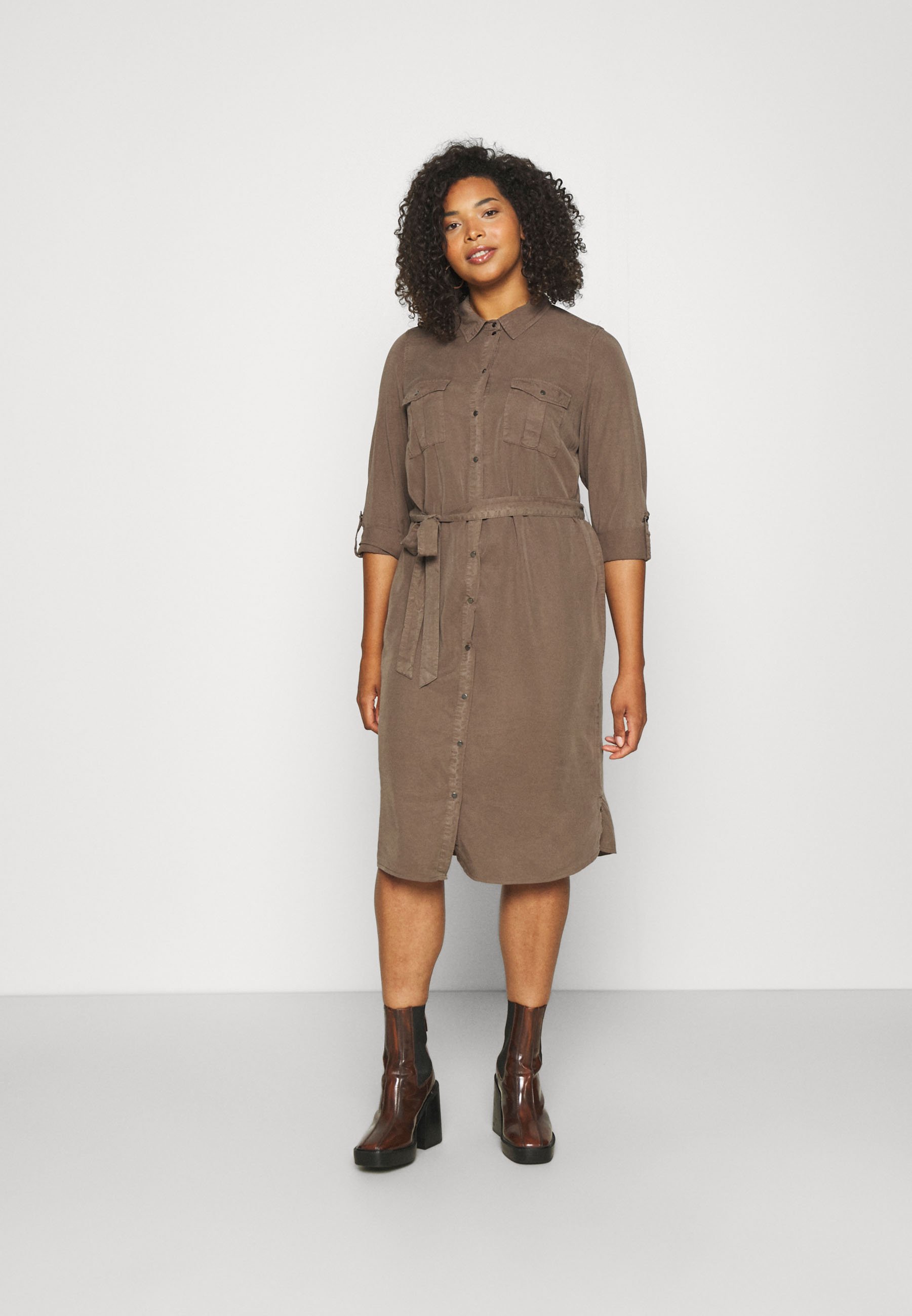 LONG DRESS - Shirt dress - bungee cord 