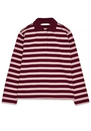 Polokošeľa - burgundy pink stripe