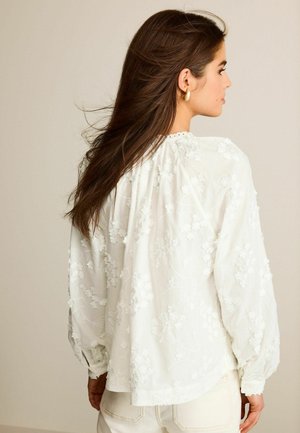Next TIE NECK FLORAL-REGULAR FIT - Bluse - white