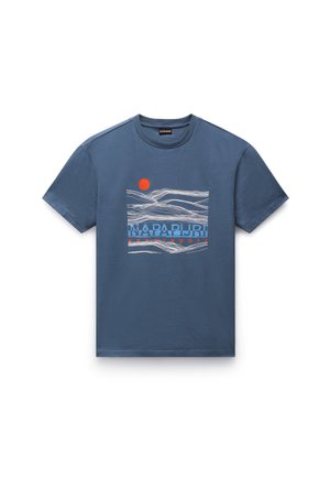 Napapijri BUTI - Print T-shirt - dark grey