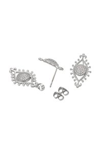 faina SET - Cercei - silver-coloured