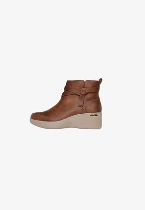 Skechers Enkellaarsjes met sleehak - marrón