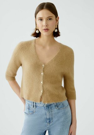 Strickjacke - desert tan