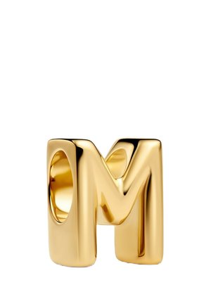 LETTRE M PLAQUÉ - Charm - jaune