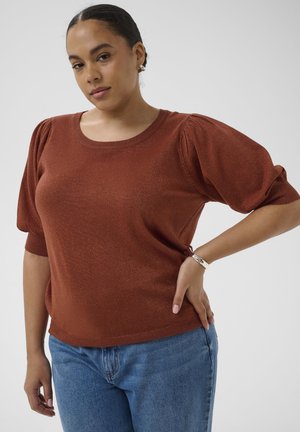 Kaffe Curve, KCREGITTA - T-shirt basic - henna