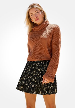 FLORAL PRINT SKATER  SET - Gonna a campana - black white floral