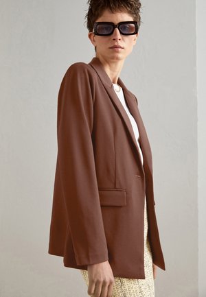 b.young LONG BLAZER - Krótki płaszcz - chicory coffee