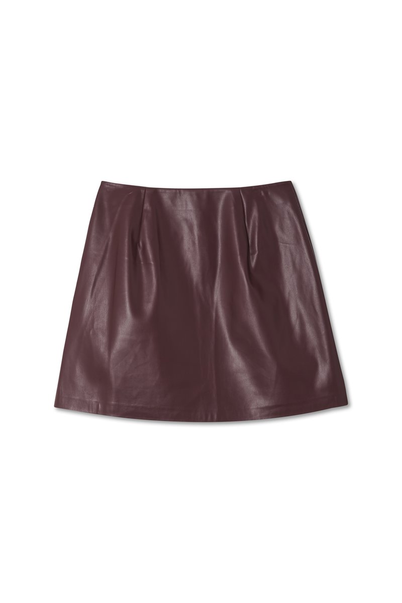 knee length dresses for ladies Teal Vegan Leather Jaspre Skirt – Never Fully Dressed main image 0