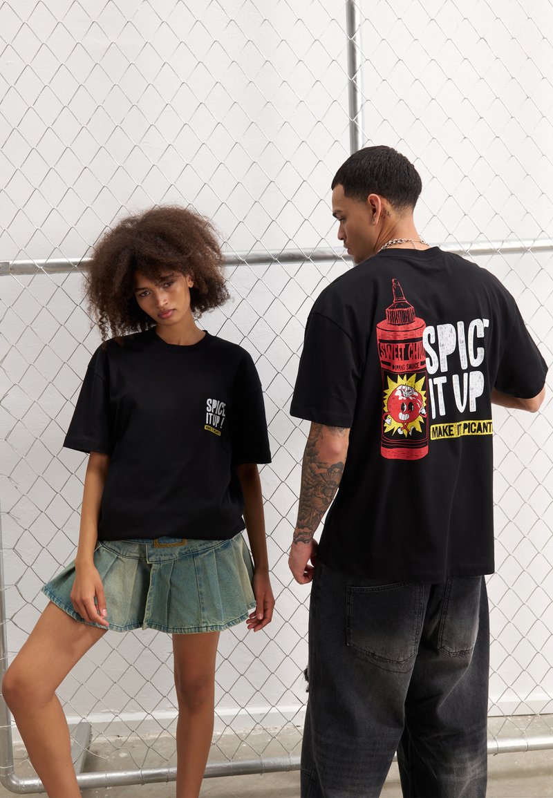 YOURTURN UNISEX - T-shirt print - black