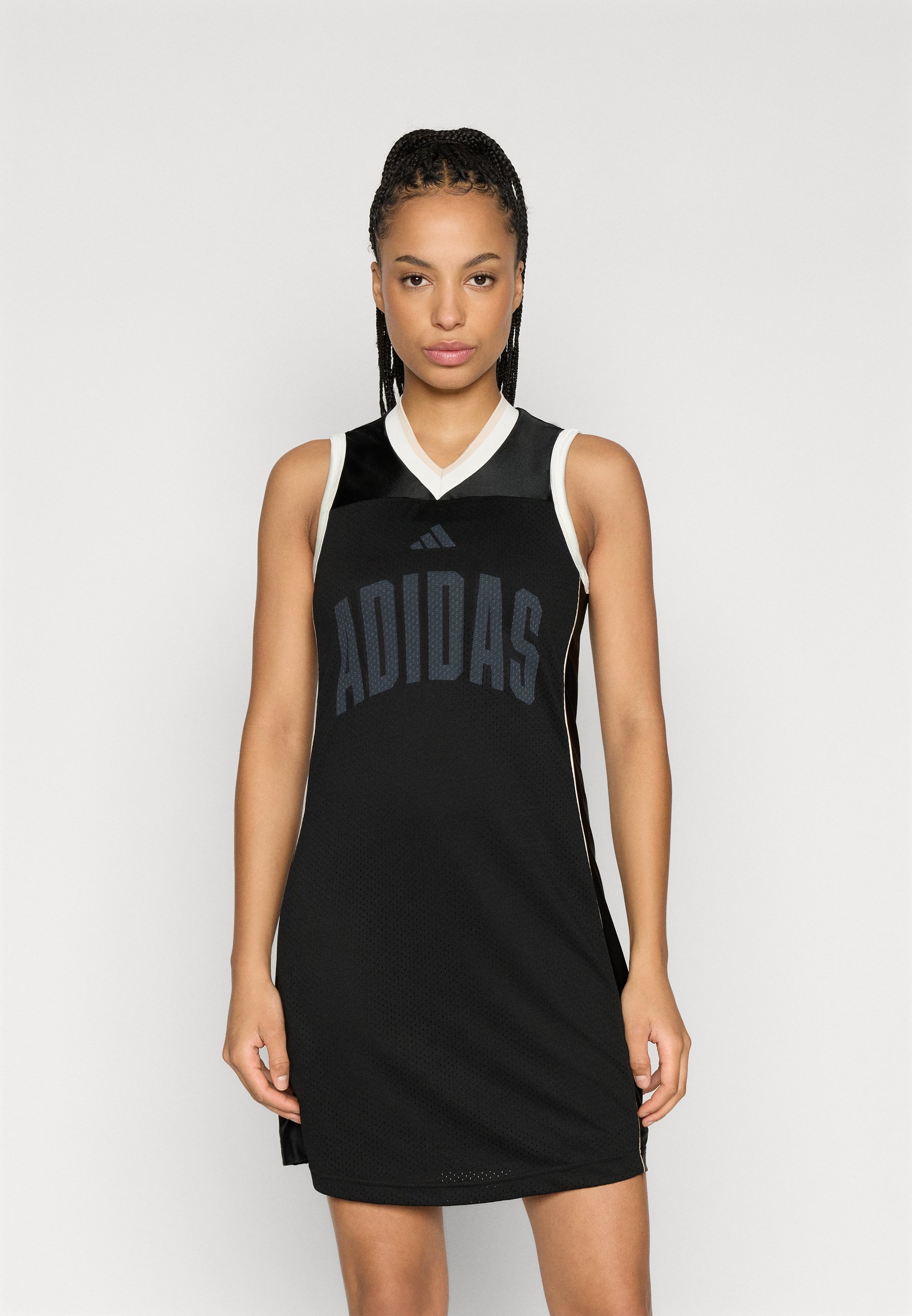 adidas Sportswear STADIUM MESH - Jersey dress - black/crystal linen/off white/black - Zalando.ie adidas Sportswear STADIUM MESH - Jersey dress - black/crystal linen/off white/black - Zalando.ie