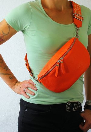DrachenLeder Schoudertas - orange mehrfarbig