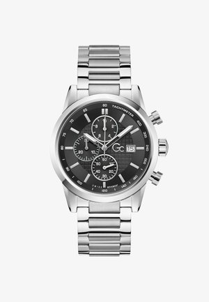 Hõbedane roostevabast terasest kell koos struktuurse musta näo, kolme aladel, taksimeetri skaalaga ja link-käevõruga. Omab helendavaid tunni markereid.