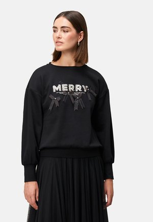 Sweatshirt - patch blackcream