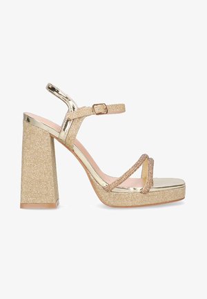 ETIKA, Højhælede sandaletter / Højhælede sandaler - gold-coloured