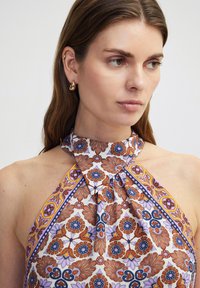 Ipekyol HALTER NECK PATTERNED - Top - tobacco