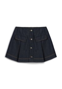 REGULAR FIT RUFFLED - Jupe trapèze - navy