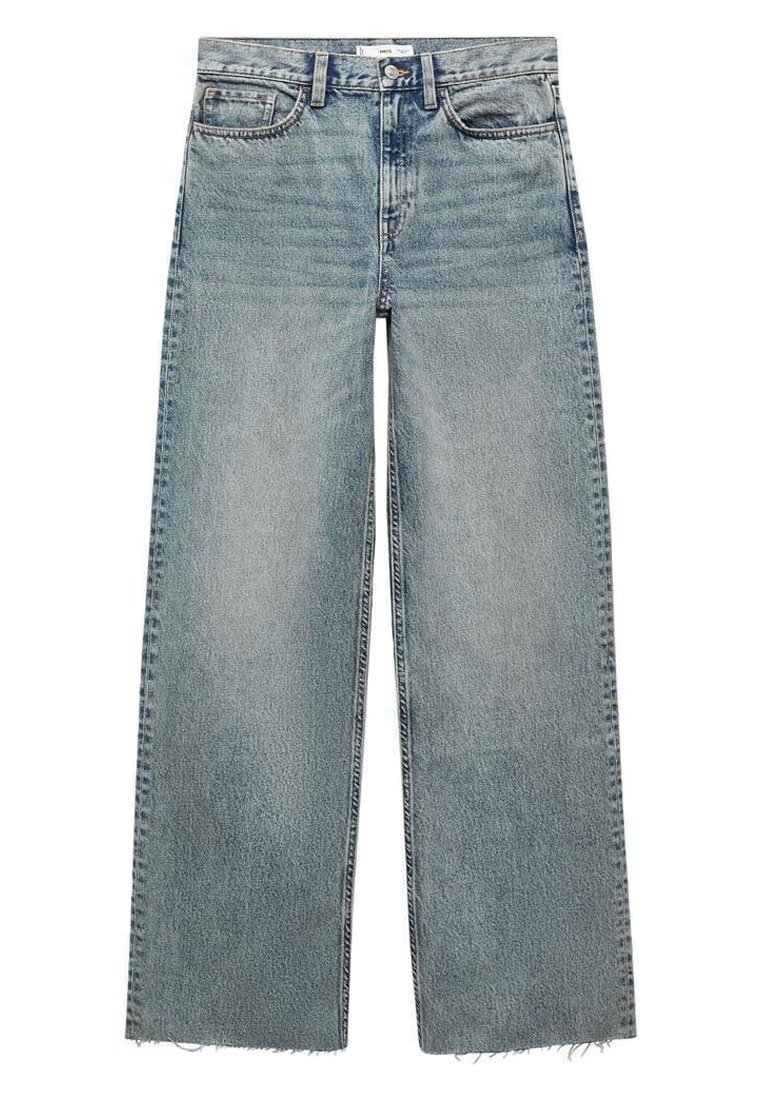 Mango Straight leg jeans blauw Mango Straight leg jeans blauw