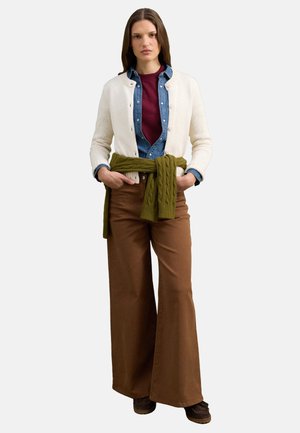 PIOMBO, WIDE-LEG TROUSERS - Pernera ancha - light brown