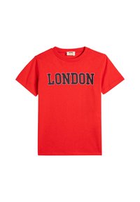 Koton SHORT SLEEVE CREW NECK - Printtipaita - red