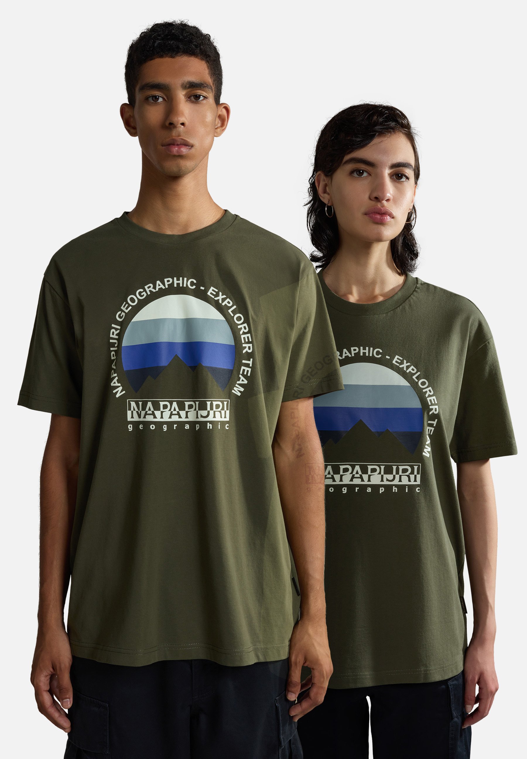 Napapijri TELEMARK - T-shirt imprimé - green depths/vert