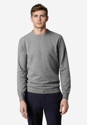 Strickpullover - dunkelblau meliert