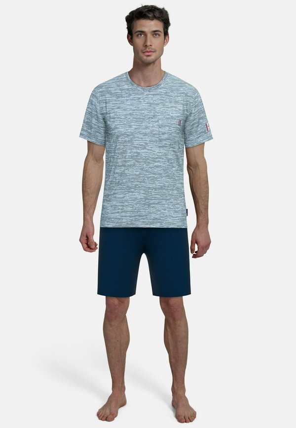 SET - Pyjama - blau mittel melange