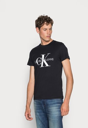 ICONIC MONOGRAM SLIM TEE - Print T-shirt - black