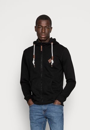 QUINBY - Sweat zippé - black