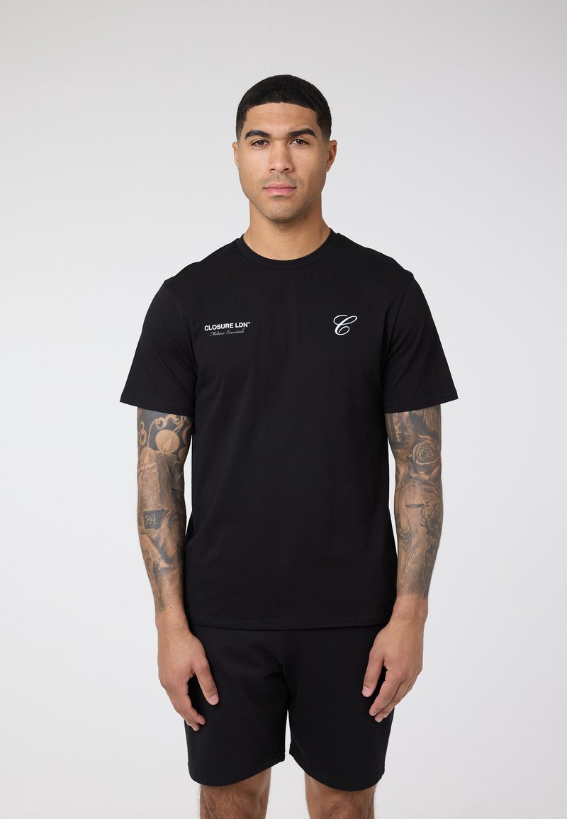 CLOSURE London DOUBLE LOGO SET - Lühikesed püksid - black