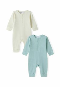 MINOTI - ROMPERS 2 PACK - Lühikeste varrukatega bodi - off white mint Väikepilt 1