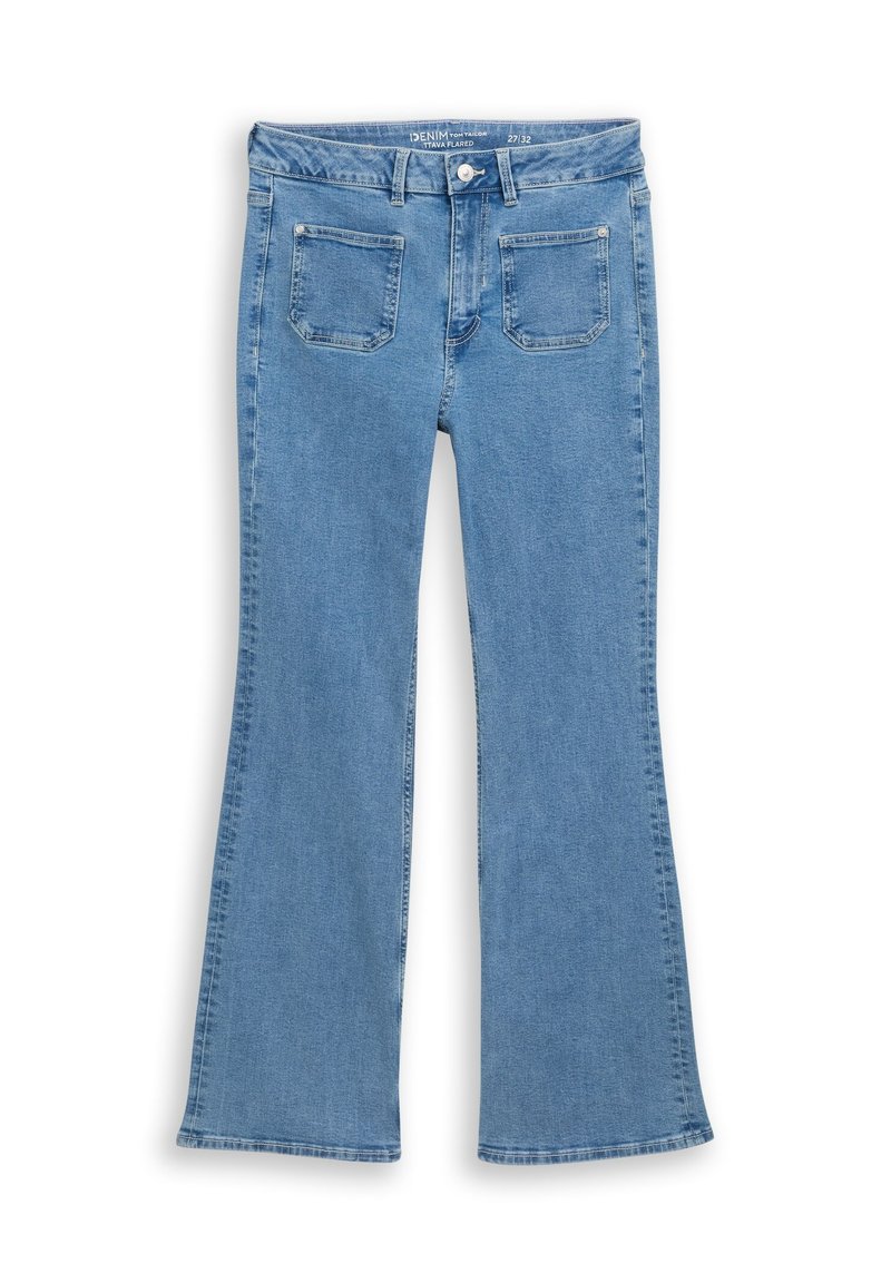 Tom Tailor Denim Flared Jeans blauw denim/bluedenim