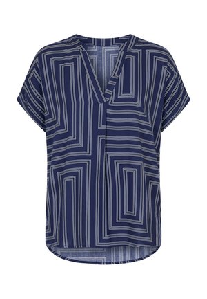 Studio Untold, BLUSENSHIRT, OVERSIZED, PRINT - Blouse - navy