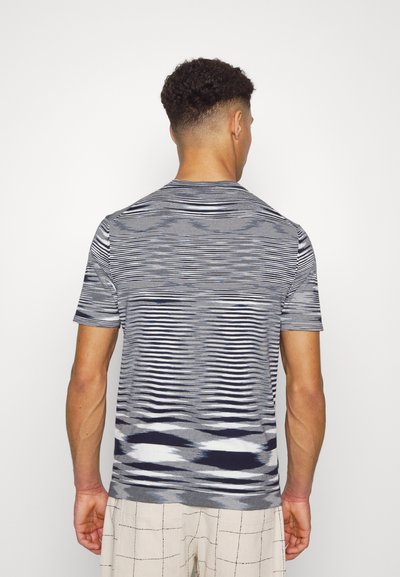 Missoni SHORT SLEEVE - T-shirts print - space-dye/navy/white