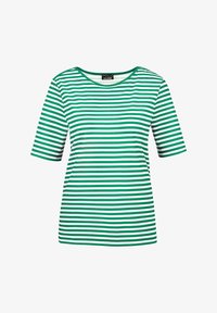 Selected, green white striped