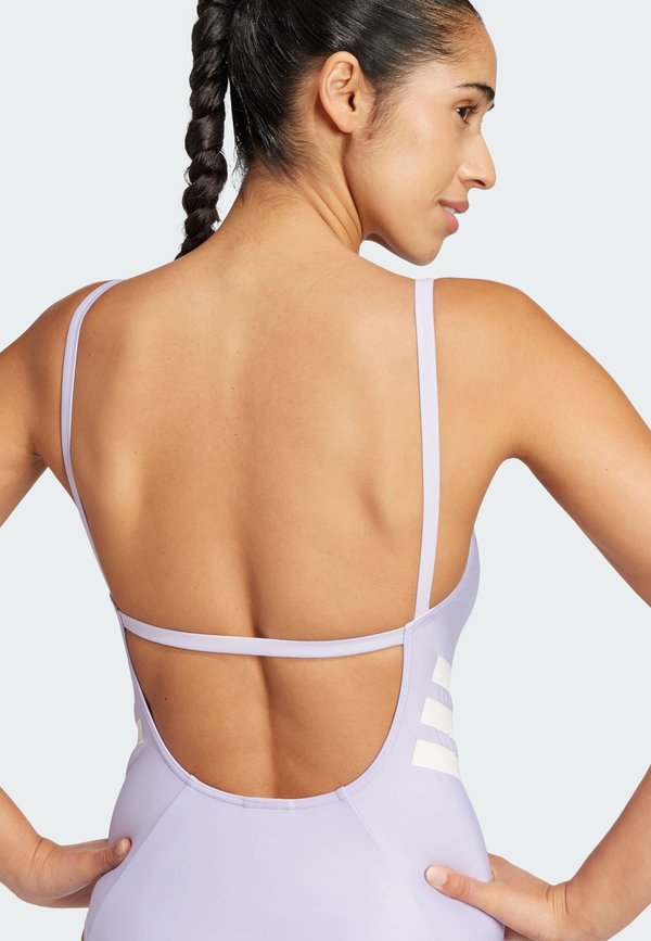3-STRIPES U-BACK - Swimsuit - violet tone   warm vanilla4