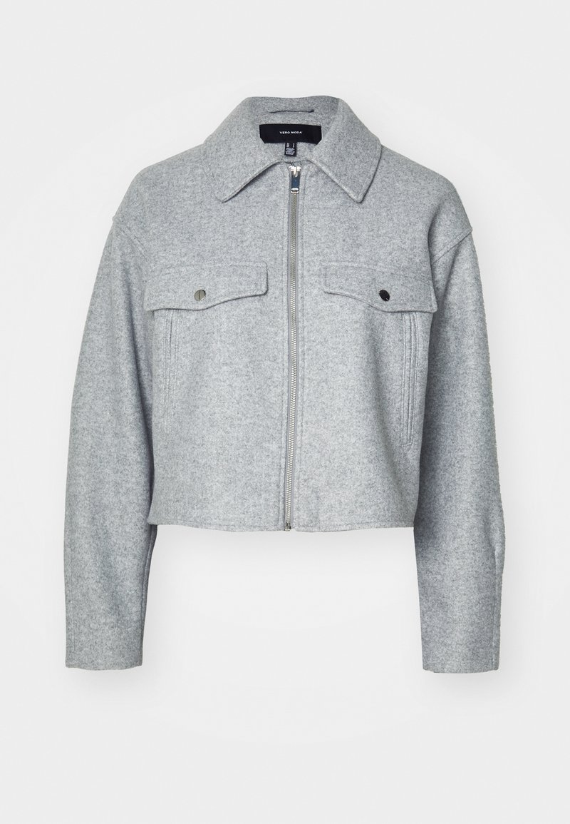 Vero Moda Lichte jas lichtgrijs gemêleerd Vero Moda Lichte jas lichtgrijs gemêleerd