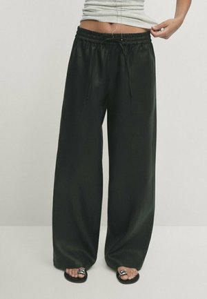 Stoffhose - mottled dark green