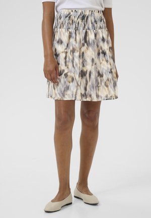 KAVICKI - A-line skirt - grey graphic blur print