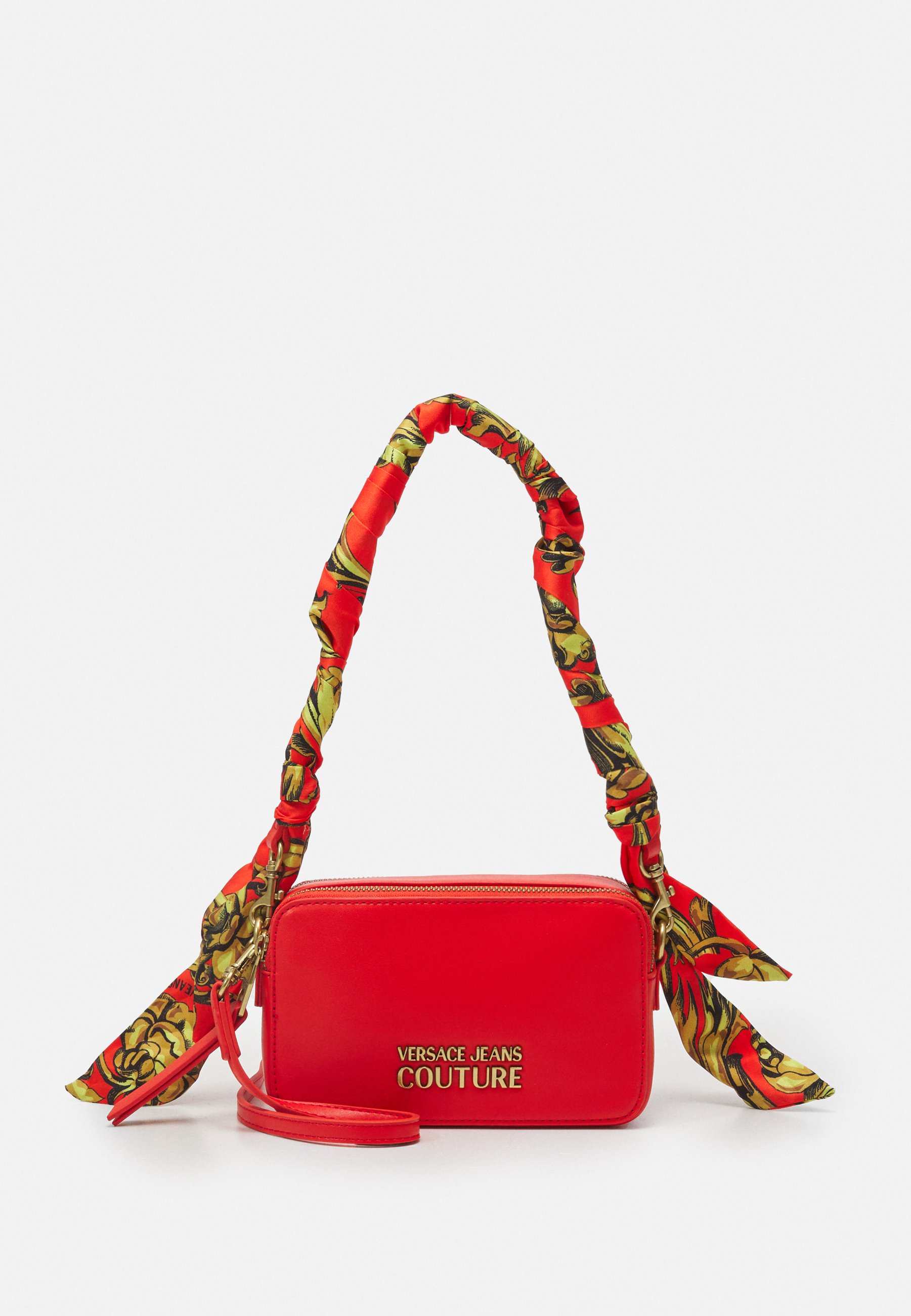 Versace Jeans Couture PRINTED FOULARD CAMERA BAG - Across body bag - poppy  rosso/red - Zalando.de