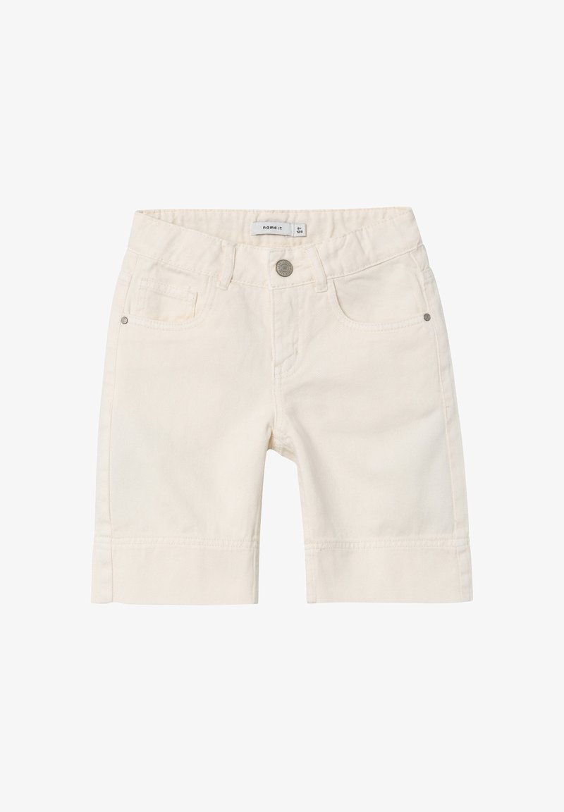 Name it FROSE WIDE NOOS - Denim shorts - weiß