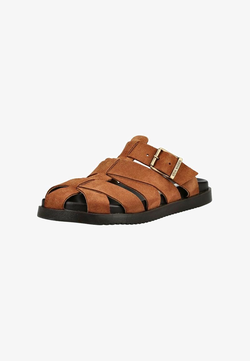 Steve Madden PANTOLETTEN - Mules - cognac suede