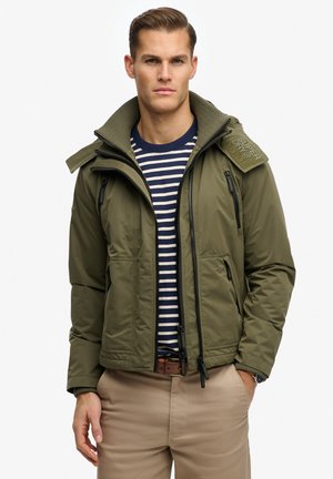 HOODED MICROFIBRE ARCTIC WINDCHEATER - Overgangsjakke - washed khaki