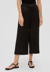 s.Oliver BLACK LABEL CULOTTE  WIDE LEG - Broek - schwarz
