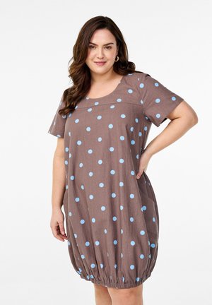 Day dress - fossil dot aop
