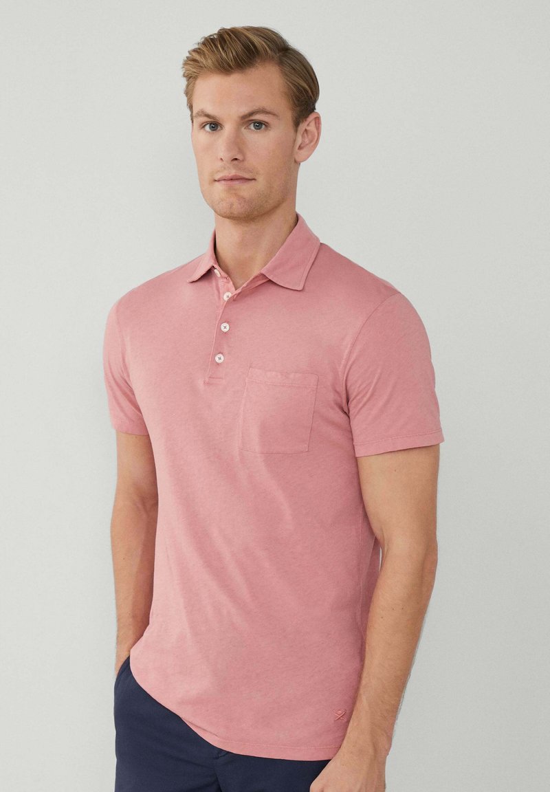 Hackett London GMD POCKET - Polokošeľa - ash rose pink
