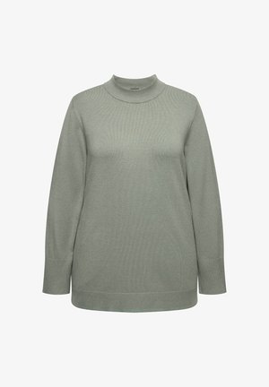 Ulla Popken STEHKRAGEN - Trui - gray green